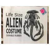 Life Size Alien rubber costume , 7.5 ft Ht. , for