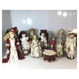 Assorted Bisque Head Dolls And More