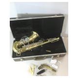 Buescher Aristocrat Brass Saxophone in case.