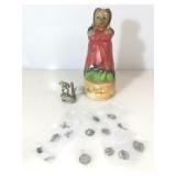 14 Pewter Pendants by Sisk and Pewter Geronimo