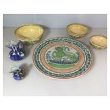 Vintage Mexican Pottery. Two Oxaxca Dripware