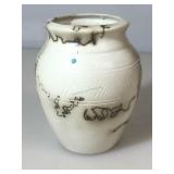 Genuine Native American Navajo Horsehair Vase.