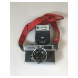 Minolta Hi-Matic 7SII with flash attachment and