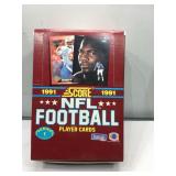 1991 score football sealed box