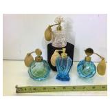 4 vintage atomizer perfumes, bulbs are hard, 2