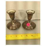 Pr Sterling Towle weighted candlesticks , 3.5