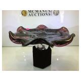 Vintage Murano heavy glass Amethyst to clear,