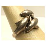 Sterling Silver Dolphin ring size 6.25