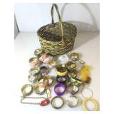 Lot of assorted costume jewelry bracelets