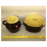 MCM era Hall covered bean pot and oval baking