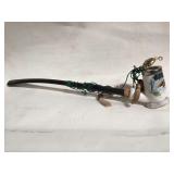 Porcelain tobacco pipe with long stem, pipe is