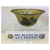 Plaque a Jour Chinese bowl, translucent, 2 3/8 Ht