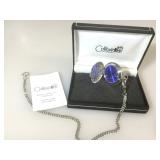 Colibri of London quartz pocket watch w/chain and