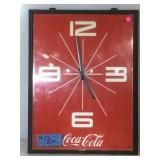 Coca-Cola Wall Clock. Battery Operated 18x23.