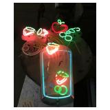 Neon lights shake sign, approx 39x29 inches -some