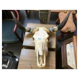 Wall Hanging bull skull, approx 20 inches skulk