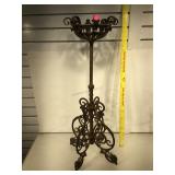 Antique ornamental iron plant stand, 31 inches Ht
