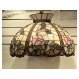 20 inch Diameter Leaded glass hanging shade with