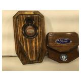 2 pocket watches, cased Ford Mustang , chain, and