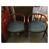 Pair of vintage wooden chairs
