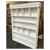 White wall hanging shelf, approx 24x4x31 inches