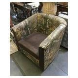 Camouflage print armchair