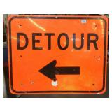 Metal sign Detour 