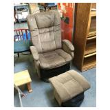 Rocking armchair w/rocking stool