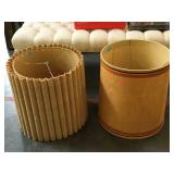 Pair of MCM lamp shades, approx 17 inches tall