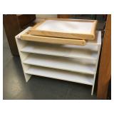 Pair of stackable shelfs w/bed trays, approx