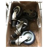 Set of 4 industrial castors
