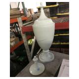 Large 3 Foot tall ceramic urn with additional lid
