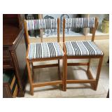 Pair of wooden  hairs