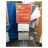 Advertising floor sign, approx 6 ft tall