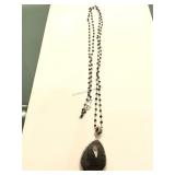 Sterling Silver necklace with Tourmaline Quartz