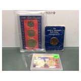 Gold-Plated US coin sets - Bicentennial, 1985