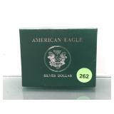 1997 American Silver Eagle in box with paperwork