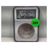 NGC MS-68 1995 American Silver Eagle 20th