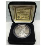 2000 American Silver Eagle in box with paperwork