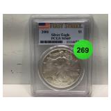 PCGS MS-69 2006 American Silver Eagle First