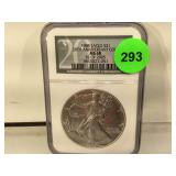 NGC MS-68 1988 American Silver Eagle 20th