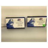 Pair of 2008 State Quarter Proof sets