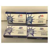 2001, 2, 4 and 6 Proof Sets