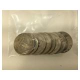 8 Silver Washington Quarters - various dates and