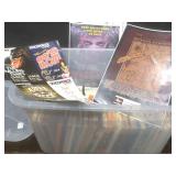 Bin of Reel to Reel Tapes and Assorted Music