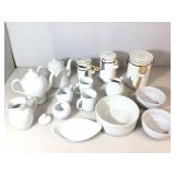 Lot of ceramic plates, servers, containers and