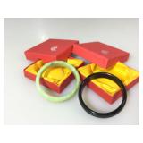 Set of 2 Genuine Jade Bangle Bracelets.