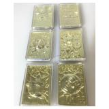 Lot of 24k Plated Metal Pokémon card bars -