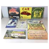 Lot of 9 Metal Man Cave signs - 8x14 and