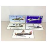 Lot of 5 Aircraft license plates
